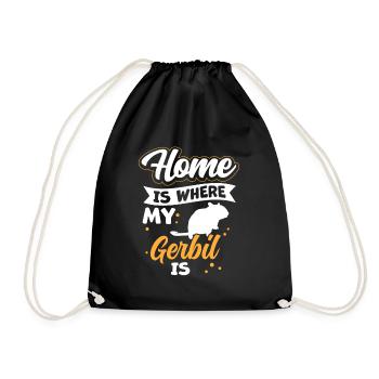 Gerbille est ma maison Rat de course Gerbille - Sac de sport léger - noir - Devant