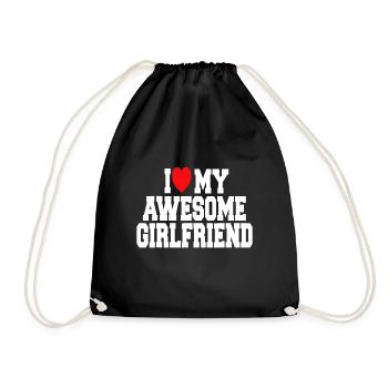 J’aime ma petite amie géniale couples de Saint-Valentin - Sac de sport léger - noir - Devant