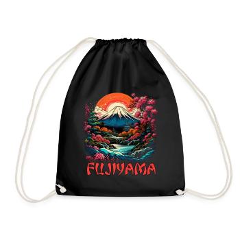 Fujiyama Fuji für einen Japaner oder Japan - Turnbeutel - Schwarz - Vorne
