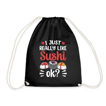 J’aime vraiment la nourriture des fans de sushis - Sac de sport léger - noir - Devant