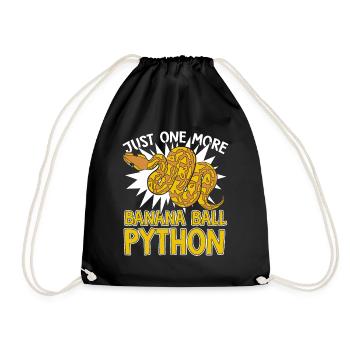 Just One More Snake Python Banana Ball Python - Drawstring Bag - black - Front
