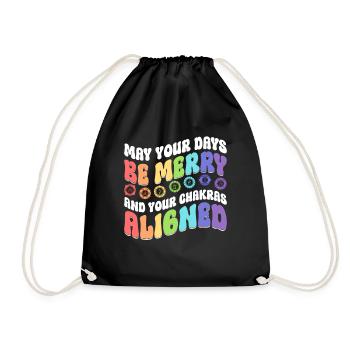 Hippie Christmas Chakra - Turnbeutel - Schwarz - Vorne