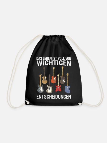 Gitarre Gitarrist Blues Gitarrenspieler Rock - Turnbeutel - Schwarz