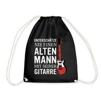Gitarre Gitarrist Blues Gitarrenspieler Rock - Turnbeutel - Schwarz - Vorne