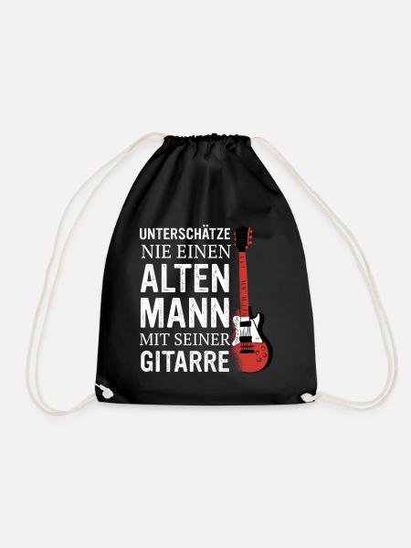 Gitarre Gitarrist Blues Gitarrenspieler Rock - Turnbeutel - Schwarz