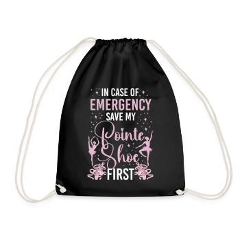 Ballet Dancer Dance Girl Ballerina - Drawstring Bag - black - Front