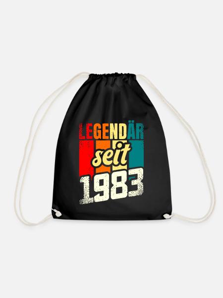 40 Jahre - Legendär seit 1983 - 40. Geburtstag - Turnbeutel - Schwarz