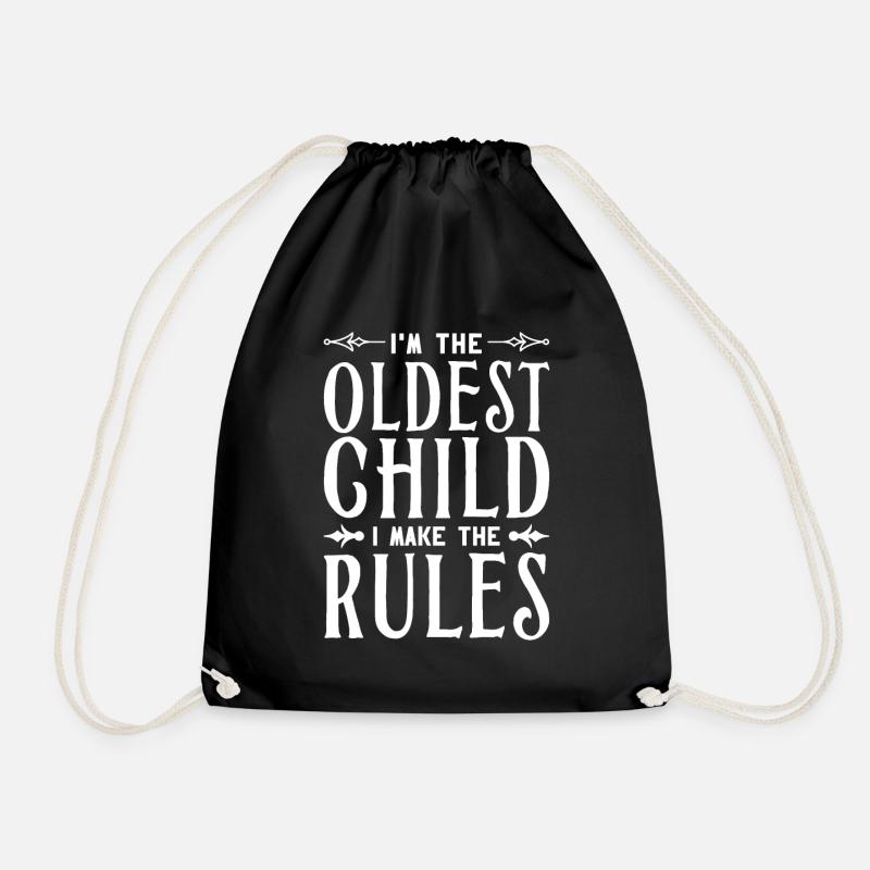 Je suis l’enfant le plus âgé Je rends les règles drôles - Sac de sport léger - noir