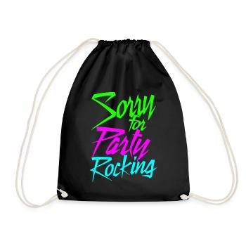 Funny Humor for Boys and Girls - Party Rocking - Drawstring Bag - black - Front