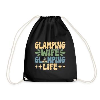 Glamping Glamper - Drawstring Bag - black - Front