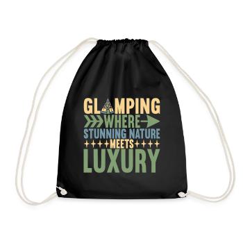 Glamping Glamper - Drawstring Bag - black - Front