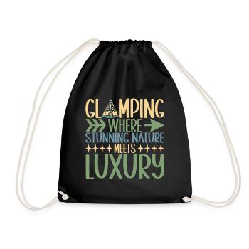 Glamping Glamper - Drawstring Bag - black - Front