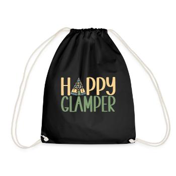 Glamping Glamper - Drawstring Bag - black - Front