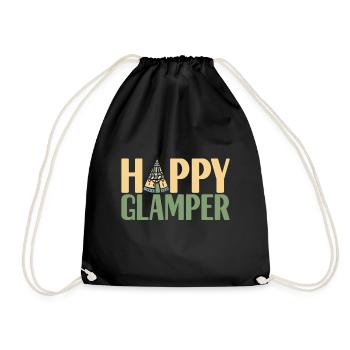 Glamping Glamper - Drawstring Bag - black - Front