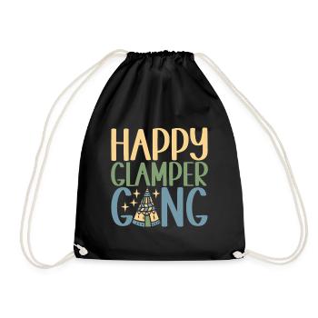 Glamping Glamper - Drawstring Bag - black - Front