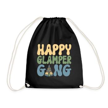 Glamping Glamper - Drawstring Bag - black - Front