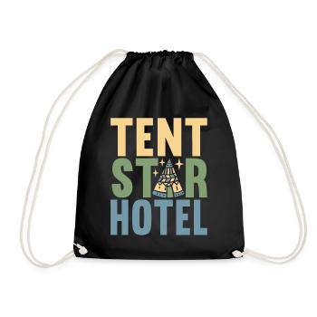 Glamping Glamper - Drawstring Bag - black - Front