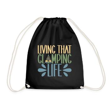Glamping Glamper - Drawstring Bag - black - Front