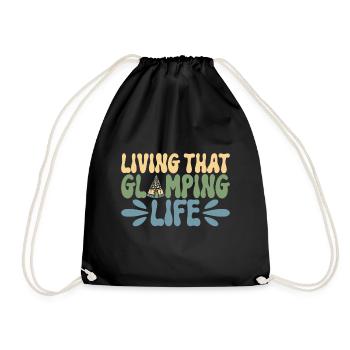 Glamping Glamper - Drawstring Bag - black - Front