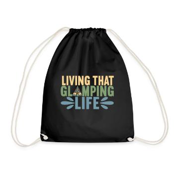 Glamping Glamper - Drawstring Bag - black - Front