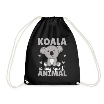 Koala est mon animal spirituel - koala mignon - Sac de sport léger - noir - Devant
