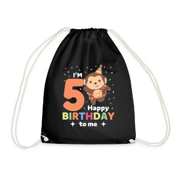 Singe pour les enfants de 5 ans - Sac de sport léger - noir - Devant
