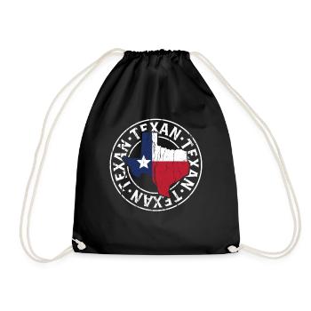 Texaner Sprüche Texas Stolz Texanisch - Turnbeutel - Schwarz - Vorne