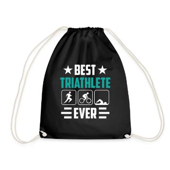 Bester Triathlet Aller Zeiten Triathlon Triathlons - Turnbeutel - Schwarz - Vorne