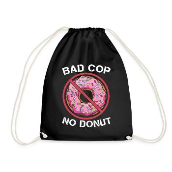 Policier Bad Cop No Donut Application de la loi - Sac de sport léger - noir - Devant