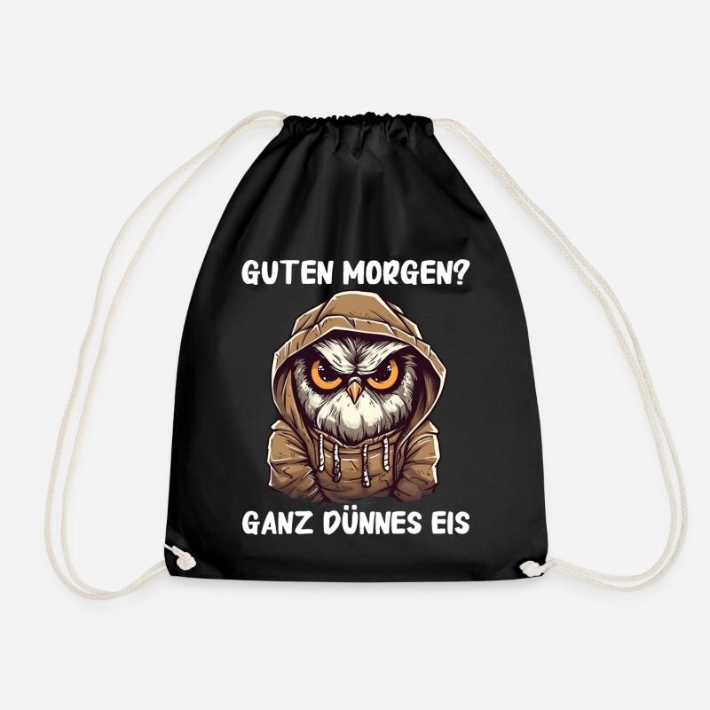 Nachteule Eule Eulen Vogel - Turnbeutel - Schwarz