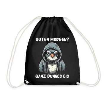 Pinguin Zwergpinguine Kaiserpinguin - Turnbeutel - Schwarz - Vorne