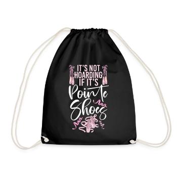 Ballet Dancer Dance Girl Ballerina - Drawstring Bag - black - Front
