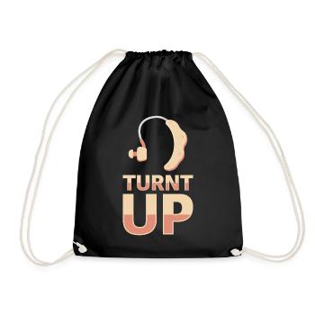 Hearing aid raises awareness for the deaf - Drawstring Bag - black - Front
