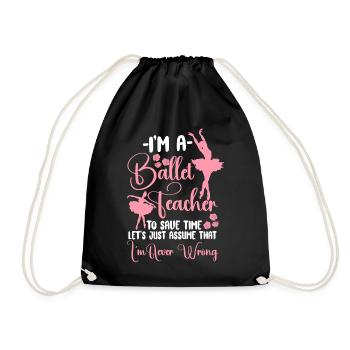 Ballet Danseuse Danse Ballerine - Sac de sport léger - noir - Devant