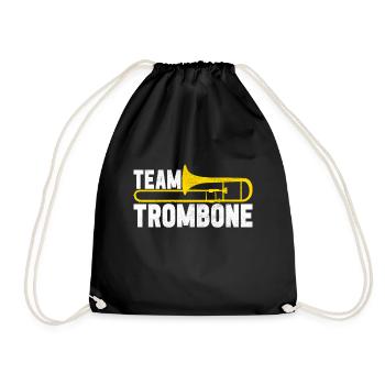 Posaune Trombone - Turnbeutel - Schwarz - Vorne