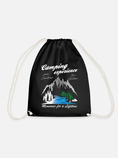Camping Experience Camper Vintage - Turnbeutel - Schwarz