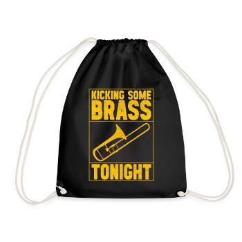 Posaune Trombone - Turnbeutel - Schwarz - Vorne