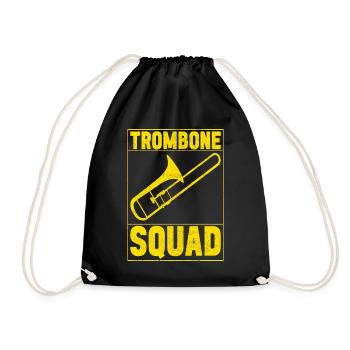 Posaune Trombone - Turnbeutel - Schwarz - Vorne