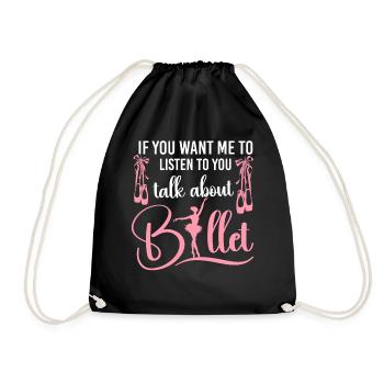 Ballet Danseuse Danse Ballerine - Sac de sport léger - noir - Devant