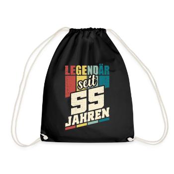 55. Geburtstag Legendär Seit 55 Jahren Legende 55 - Turnbeutel - Schwarz - Vorne