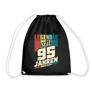 95. Geburtstag Legendär Seit 95 Jahren Legende 95 - Turnbeutel - Schwarz - Vorne