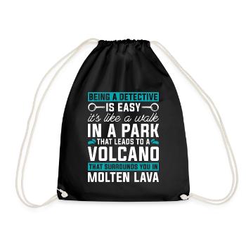 Detective Being A Detective Is Easy Investigation - Drawstring Bag - black - Front