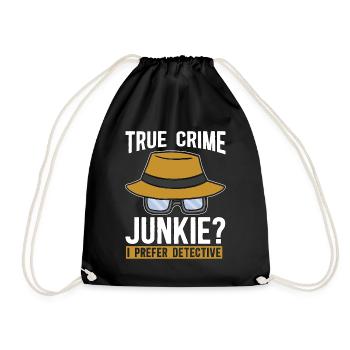 Detective True Crime Junkie Investigation Sheriff - Turnbeutel - Schwarz - Vorne