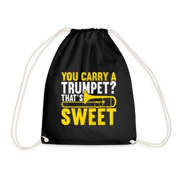 Posaune Trombone - Turnbeutel - Schwarz - Vorne