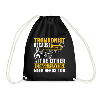 Posaune Trombone - Turnbeutel - Schwarz - Vorne
