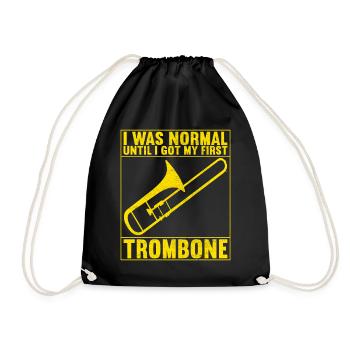 Posaune Trombone - Turnbeutel - Schwarz - Vorne