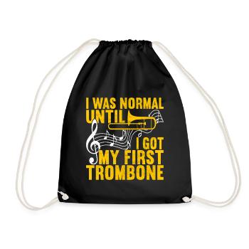 Posaune Trombone - Turnbeutel - Schwarz - Vorne