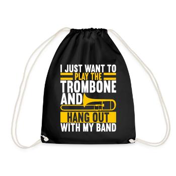 Posaune Trombone - Turnbeutel - Schwarz - Vorne