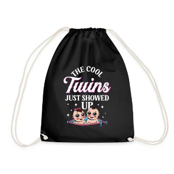 The cool twins have just surfaced humor - Drawstring Bag - black - Front