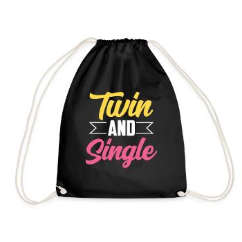 Gemini and single sarcastic humor Gemini - Drawstring Bag - black - Front